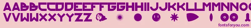 kraftundstil Font – Purple Fonts on Pink Background
