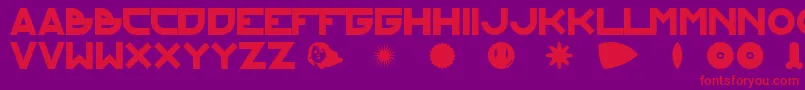 kraftundstil Font – Red Fonts on Purple Background