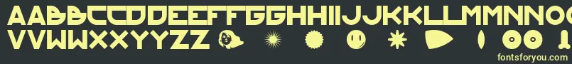 kraftundstil Font – Yellow Fonts on Black Background