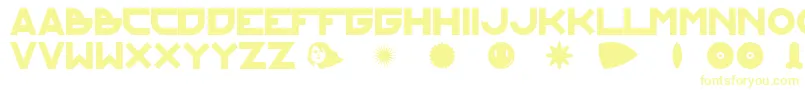 kraftundstil Font – Yellow Fonts on White Background