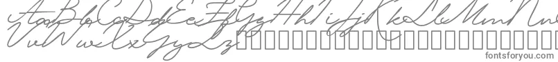 Шрифт KrakatauDemo – серые шрифты на белом фоне