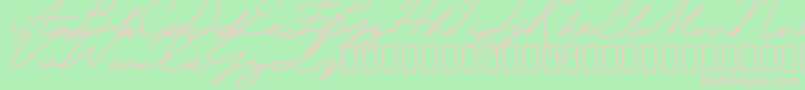 KrakatauDemo Font – Pink Fonts on Green Background