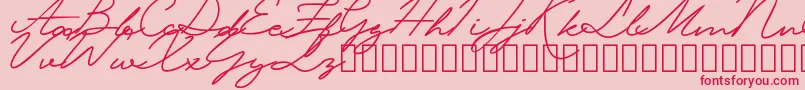 KrakatauDemo Font – Red Fonts on Pink Background