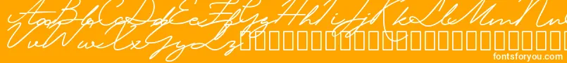Шрифт KrakatauDemo – белые шрифты на оранжевом фоне