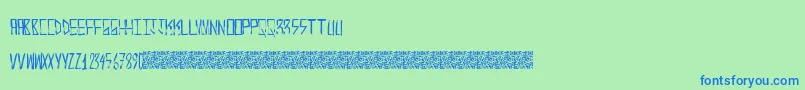 KrampsHanso Font – Blue Fonts on Green Background