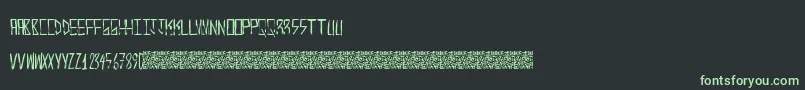 Czcionka KrampsHanso – zielone czcionki na czarnym tle