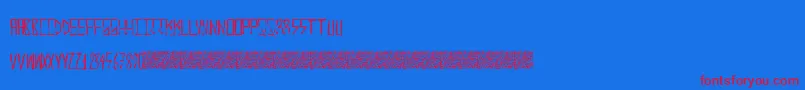 KrampsHanso Font – Red Fonts on Blue Background