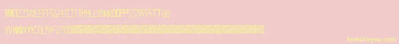 KrampsHanso Font – Yellow Fonts on Pink Background