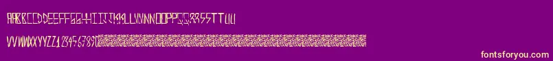 KrampsHanso Font – Yellow Fonts on Purple Background