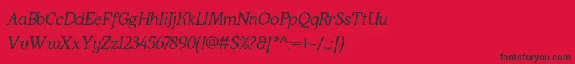 fuente Kraskario italic – Fuentes Negras Sobre Fondo Rojo