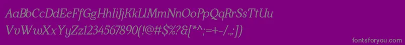 Czcionka Kraskario italic – szare czcionki na fioletowym tle