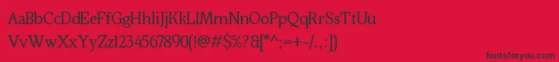 Kraskario Font – Black Fonts on Red Background