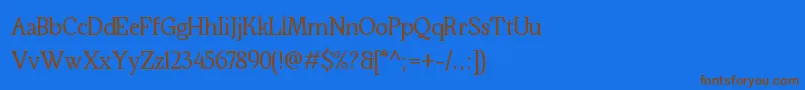 Kraskario Font – Brown Fonts on Blue Background