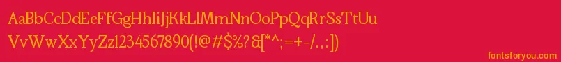 Kraskario Font – Orange Fonts on Red Background