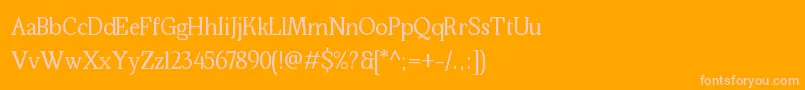 フォントKraskario – オレンジの背景にピンクのフォント