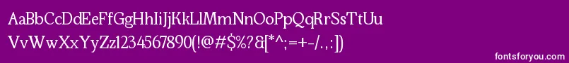 フォントKraskario – 紫の背景に白い文字
