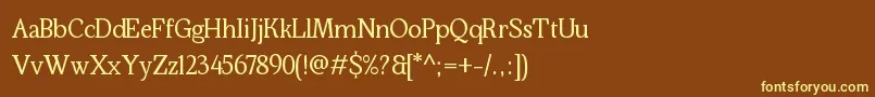 Kraskario Font – Yellow Fonts on Brown Background