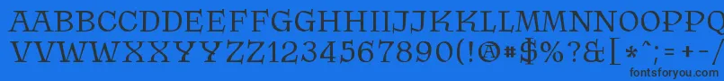 Krasomila 021 Font – Black Fonts on Blue Background