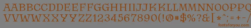 Krasomila 021 Font – Brown Fonts on Gray Background