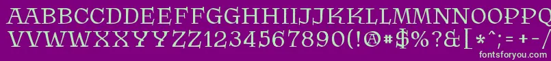 Krasomila 021 Font – Green Fonts on Purple Background