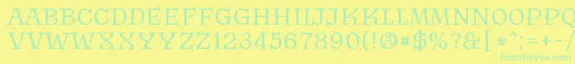 Krasomila 021 Font – Green Fonts on Yellow Background