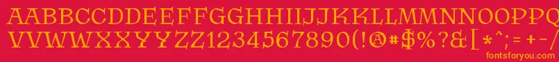Krasomila 021 Font – Orange Fonts on Red Background