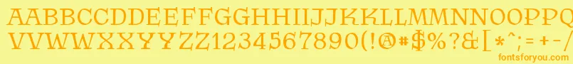 Krasomila 021 Font – Orange Fonts on Yellow Background