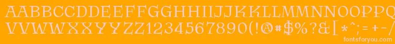 Krasomila 021 Font – Pink Fonts on Orange Background