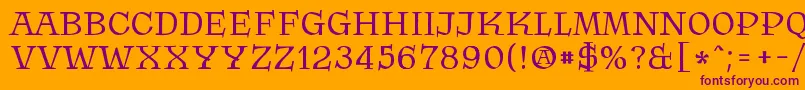 Krasomila 021 Font – Purple Fonts on Orange Background