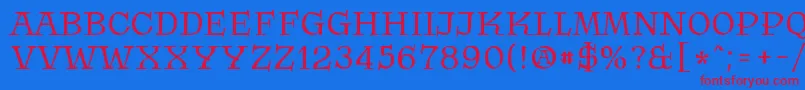 Krasomila 021 Font – Red Fonts on Blue Background