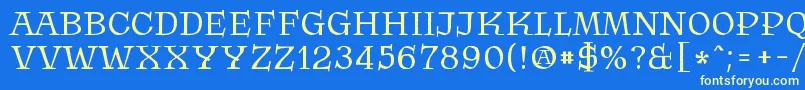 Krasomila 021 Font – Yellow Fonts on Blue Background