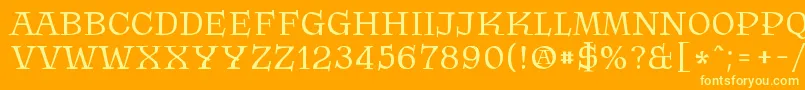 Krasomila 021 Font – Yellow Fonts on Orange Background