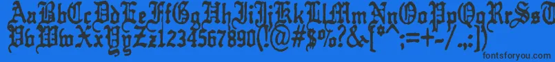 Fonte kraut    typefuck11 – fontes pretas em um fundo azul