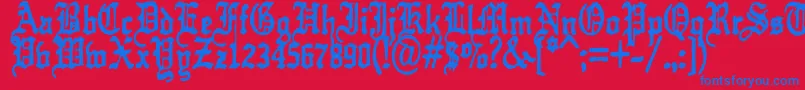 fuente kraut    typefuck11 – Fuentes Azules Sobre Fondo Rojo