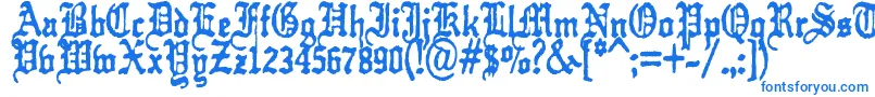 kraut    typefuck11-Schriftart – Blaue Schriften auf weißem Hintergrund