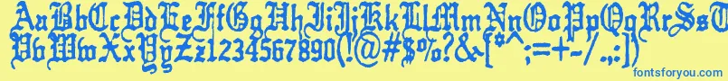 fuente kraut    typefuck11 – Fuentes Azules Sobre Fondo Amarillo