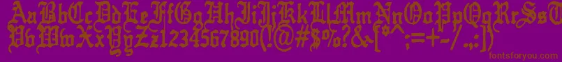 kraut    typefuck11 Font – Brown Fonts on Purple Background