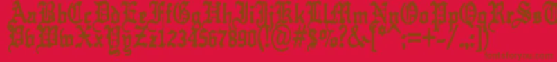 Fonte kraut    typefuck11 – fontes marrons em um fundo vermelho