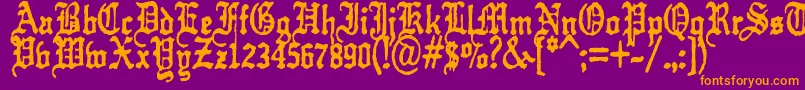 Fonte kraut    typefuck11 – fontes laranjas em um fundo violeta