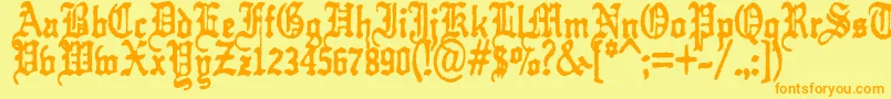 Fonte kraut    typefuck11 – fontes laranjas em um fundo amarelo