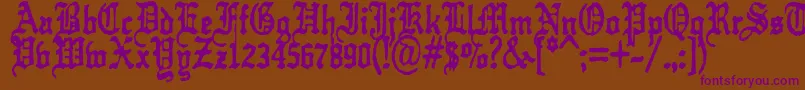 kraut    typefuck11 Font – Purple Fonts on Brown Background