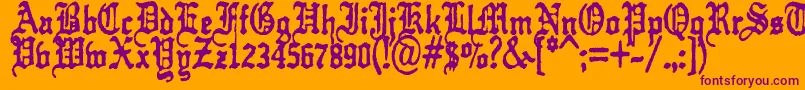 kraut    typefuck11 Font – Purple Fonts on Orange Background