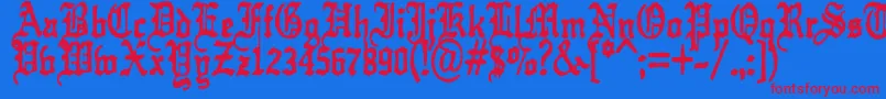 kraut    typefuck11 Font – Red Fonts on Blue Background