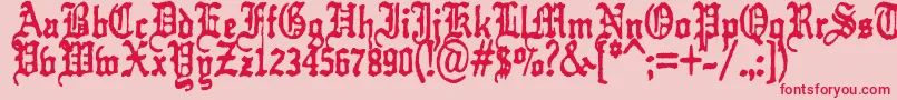 kraut    typefuck11-Schriftart – Rote Schriften auf rosa Hintergrund