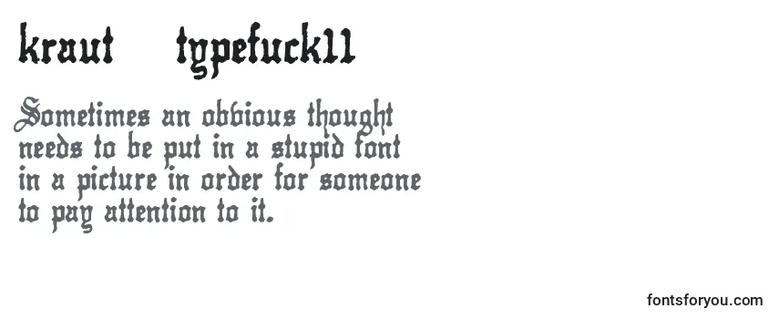 フォントKraut    typefuck11