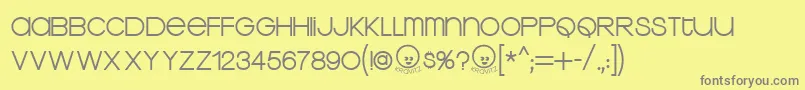 KRAVT    Font – Gray Fonts on Yellow Background