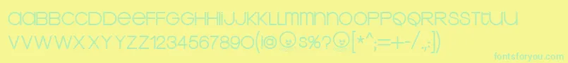 KRAVT    Font – Green Fonts on Yellow Background