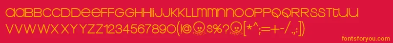 KRAVT    Font – Orange Fonts on Red Background