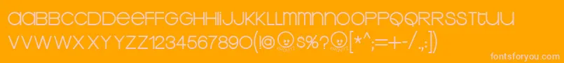 KRAVT    Font – Pink Fonts on Orange Background