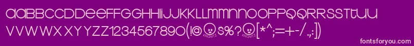 KRAVT    Font – Pink Fonts on Purple Background